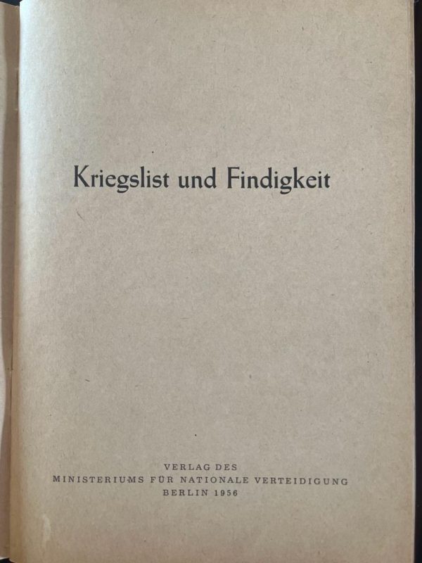 1956, SOVIET PROPAGANDA BOOKLET, KRIEGSLIST UND FINDIGKEIT, First Edition, DDR (GDR) EAST-GERMANY - Image 2