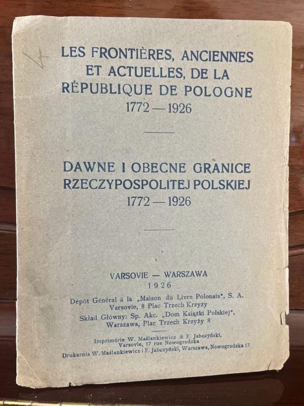 1926, Original Map of Ancient and New Borders of POLAND, Les Frontieres, Anciennes et Actuelles, de la Republique de POLOGNE - Image 2