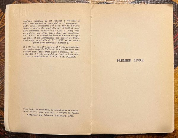 1935, Andre Gide, Les Nouvelles Nourritures, First Edition, Nobel Laureate - Image 3