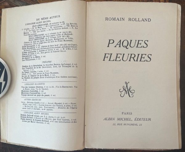 1926, Romain Rolland, Pâques fleuries, First Edition, Nobel Laureate, One out of 125 Copies - Image 2