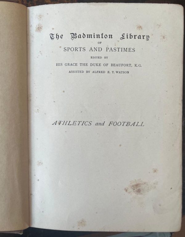 1894, Montague Shearman,  Athletics and football, The Badminton Library of Sports and Pastimes - Image 2