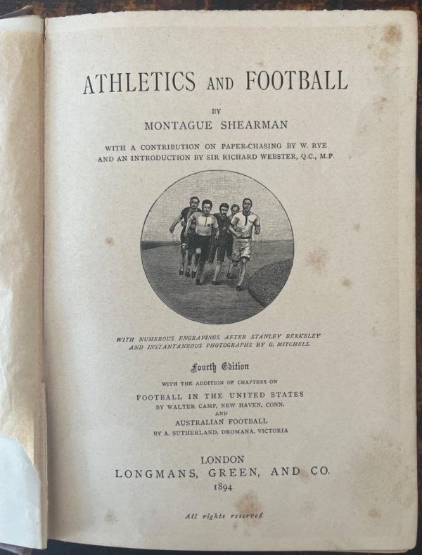 1894, Montague Shearman,  Athletics and football, The Badminton Library of Sports and Pastimes - Image 4