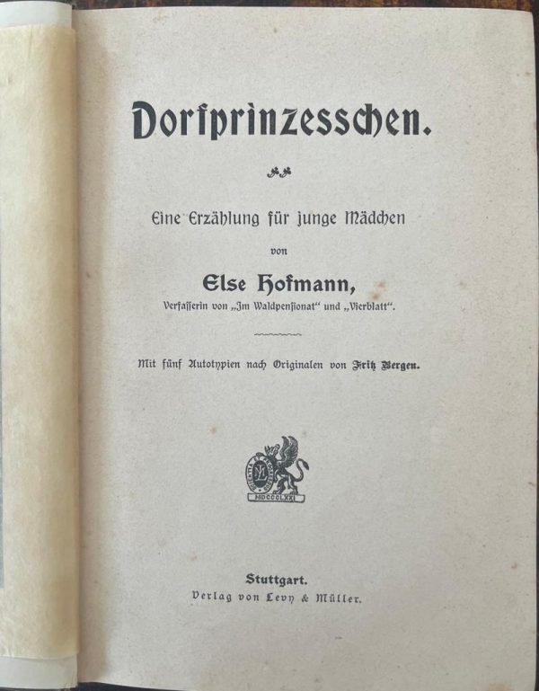 1890's, Else Hofmann, Dorfprinzesschen, First Edition - Image 3