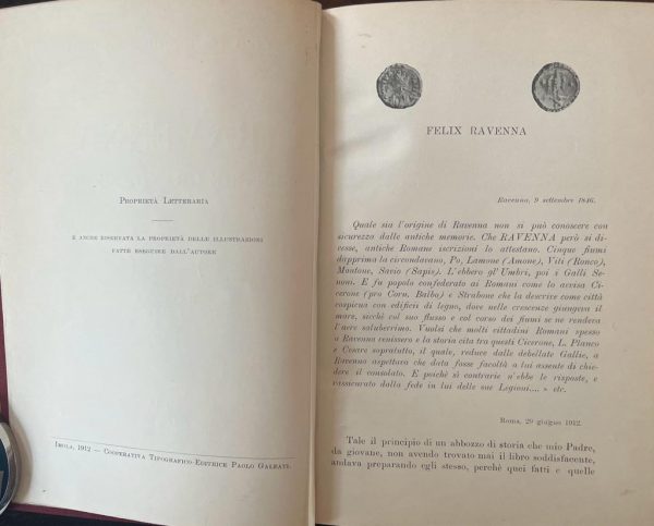 SIGNED, 1912, Pier Desiderio Pasolini, Ravenna, First Edition, Sir Edward Fitzgerald Law - Image 6