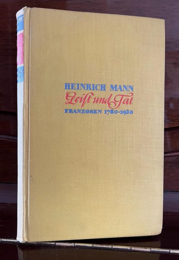 Rare! 1931, Heinrich Mann, Geist und Tat, First Edition, Ex Libris Katherine Kleikamp