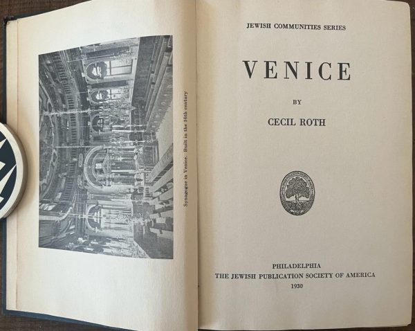 Rare! 1930, Cecil Roth, Jewish Community Series, History of Jews in Venice, First Edition - Image 2