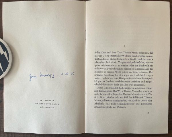 SIGNED, Beschreibung, Eine Sammlung von Heinz Saueressig, First Edition - Image 3