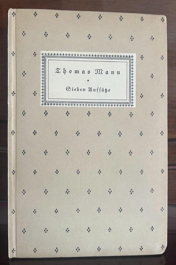 1929, Thomas Mann, Sieben Aufsätze, First Edition, Nobel Laureate