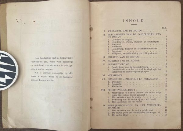 Rare! 1930's, Machinefabriek Gebr. Storck & Co, Hengelo Handleiding voor de Bediening en het Onderhoud Van Snellopende Storck Dieselmotoren, Manual - Image 3