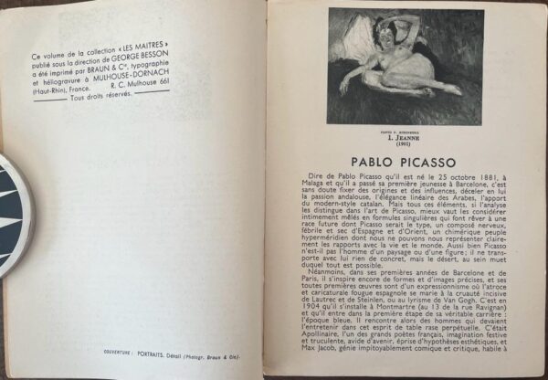 1937, Pablo Picasso - Collection des Maitres, Jean Cassou, First Edition - Image 2