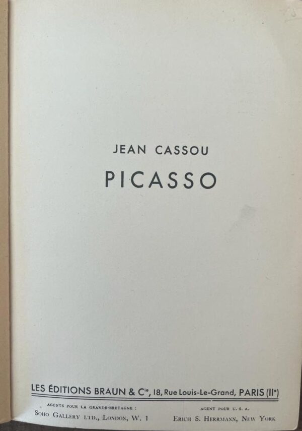 1937, Pablo Picasso - Collection des Maitres, Jean Cassou, First Edition - Image 3