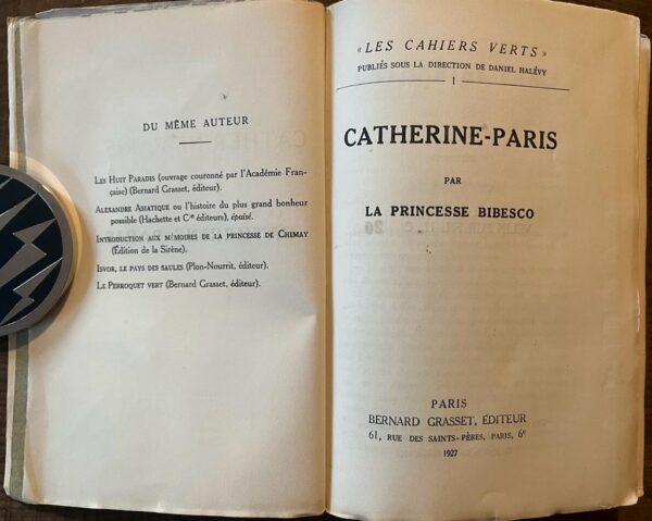 RARE! 1927, Princess Marthe Bibesco, Catherine-Paris, First Edition, 1/20 Copies! - Image 3