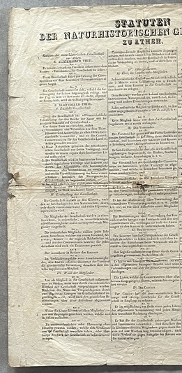 Rare, 1836, King Otto of Greece, Statuten der Naturhistorischen Gesellschaft zu Athen, Early Greek Historical Document - Image 4