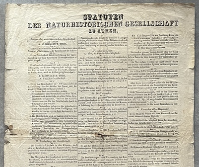 Rare, 1836, King Otto of Greece, Statuten der Naturhistorischen Gesellschaft zu Athen, Early Greek Historical Document - Image 6