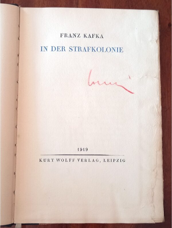 1919, Franz Kafka, In der Strafkolonie, First Edition, First Printing - Image 6