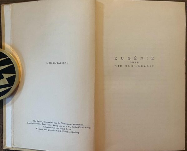 1928, Heinrich Mann, Eugenie oder die Bürgerzeit, First Edition - Image 3