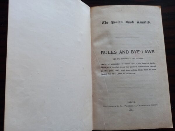 1885, The Ionian Bank, Rules and Bye Laws, Ionian Islands, British Rule - Image 3