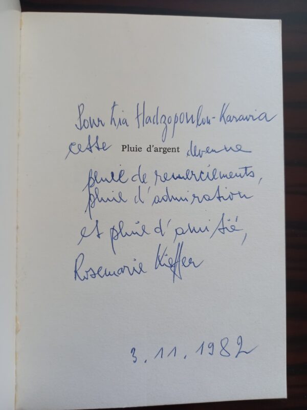 SIGNED! 1977, Rosemarie Kieffer, Pluie D'Argent, Luxembourg, First Edition - Image 3