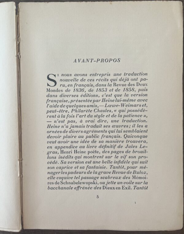 1926, Henri Heine, Les Dieux en Exil, Demetrios Galanis, 1/2000 Copies, Heinrich Heine - Image 4