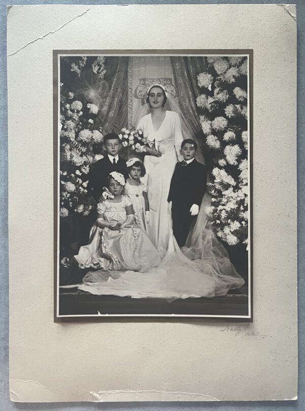 1940s, Vintage Original Bride Photography by Greek Photographer NELLY'S, Wedding Picture