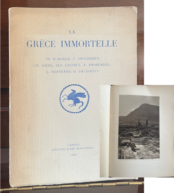 1919, Frederic Boissonnas, La Grece Immortelle, Immortal Greece, 1st Edition