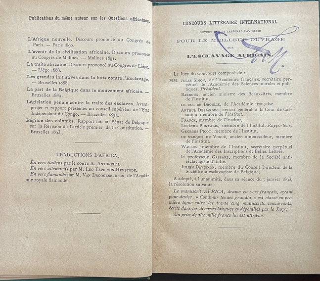 Édouard Descamps, Africa, Rare 1894 Anti-Slavery Drama, Signed Presentation Copy to the Mavromichalis Family - Image 5