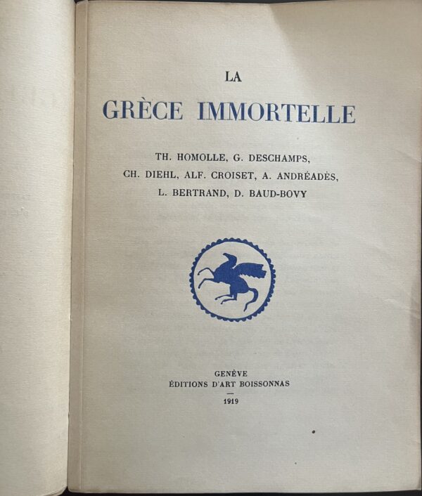 1919, Frederic Boissonnas, La Grece Immortelle, Immortal Greece, 1st Edition - Image 10