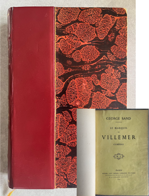 Rare! 1864, George Sand, Le Marquis de Villemer, First Edition, First Printing