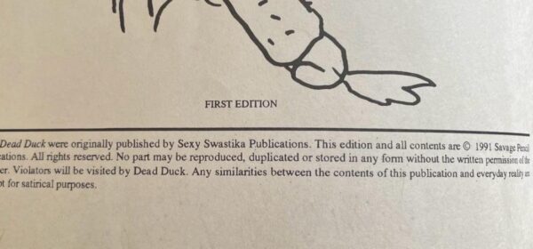 SIGNED, Savage Pencil, Edwin Pouncey, 1991, First Edition, Comics, Corpsemeat and Dead Duck - Image 6