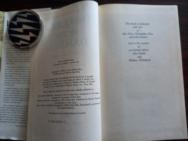 SIGNED! 1988, Anne Rice, The Queen of the Damned, First Edition,NF - Image 9