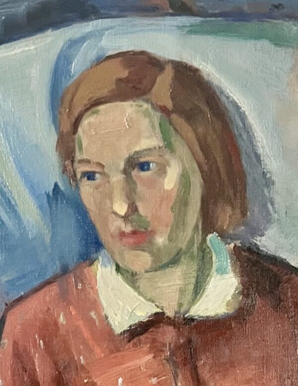 Original, Axel Ulmer, Oil Canvas, 1936, Signed, Resting Woman, Kunsthal Copenhagen - Image 3