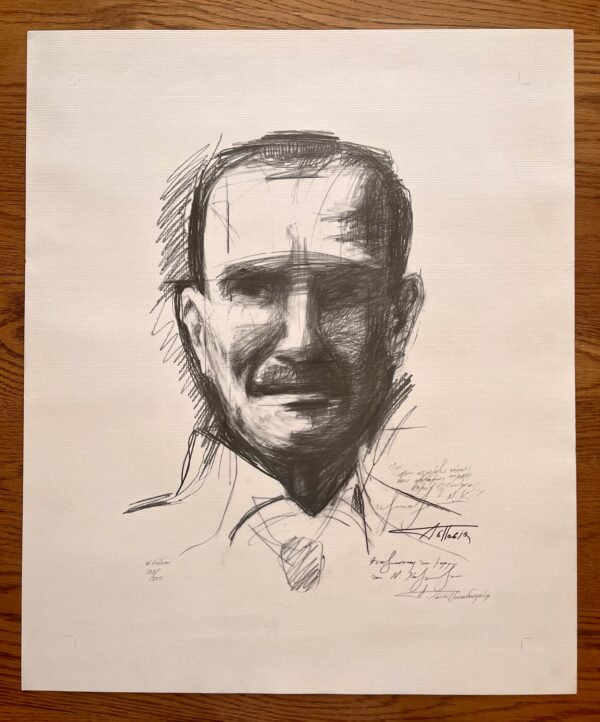 Aspasia Papadoperaki, Original Lithograph, Nikos Kazantzakis, HAND SIGNED - Image 2