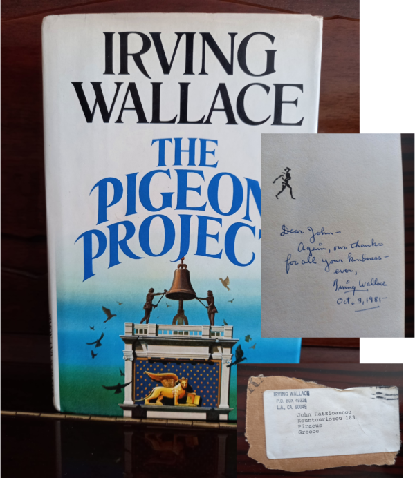 1979, SIGNED, Irving Wallace, The Pigeon Project First Edition,NF