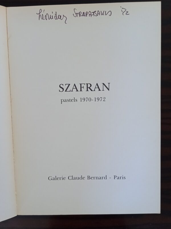 1972, Original Exhibition Catalogue, SAM SZAFRAN, Pastels 70-72, Galerie Claude Bernard - Image 2