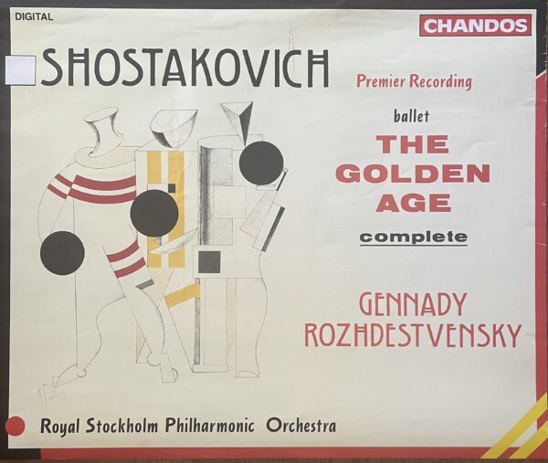 Rare, Original Poster, 1994, Dmitri Shostakovich, The Golden Age, Gennady Rozhdestvensky, Chandos, El Lissitzky