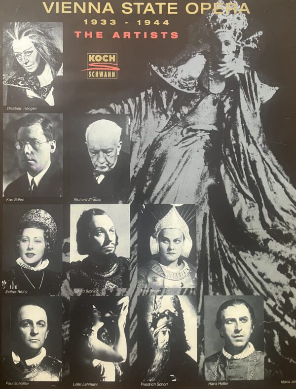 1994, Original Poster, Koch Schwann, Vienna State Opera, Richard Strauss, Elisabeth Höngen, Karl Böhm - Image 2