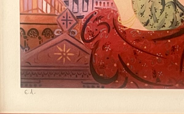 Georgios Stathopoulos, Original Silk Screen Print, Couple in Athens, Hand Signed - Image 6