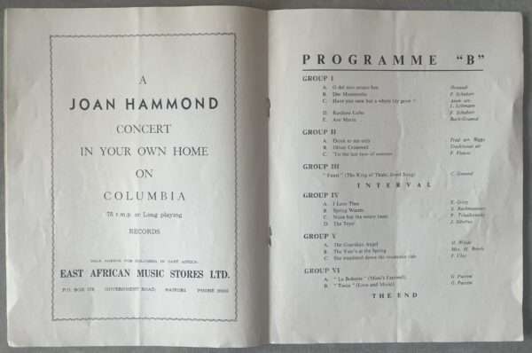 1955, African Tour, Joan Hammond, Program, Photo, Ivor Newton, 2x Signed - Image 4