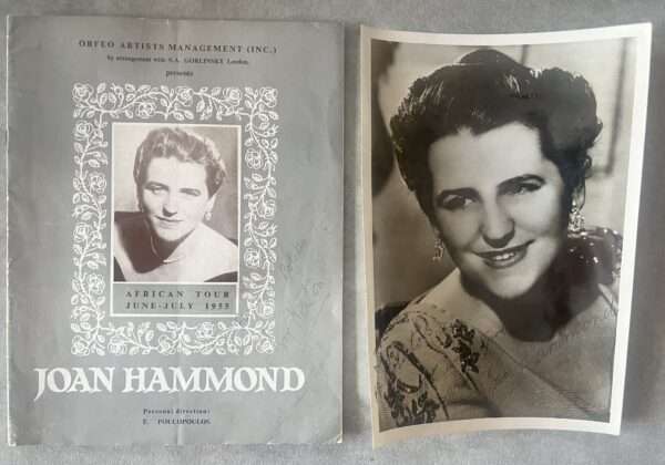 1955, African Tour, Joan Hammond, Program, Photo, Ivor Newton, 2x Signed