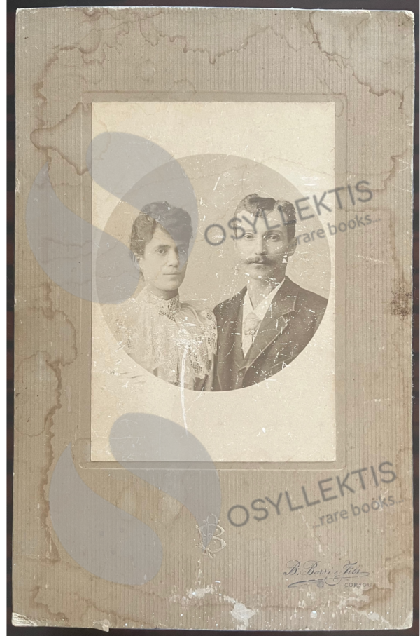 1900, CORFU, GREECE, Original Photo, Bartolomeo Borri & Fils, Greek Couple