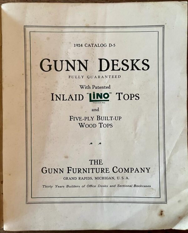 RARE! 1924, The Gunn Furniture Company, Catalog, Gunn Desks, New York - Image 2