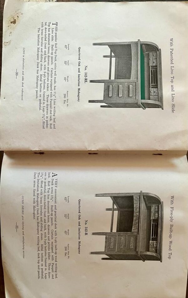 RARE! 1924, The Gunn Furniture Company, Catalog, Gunn Desks, New York - Image 5