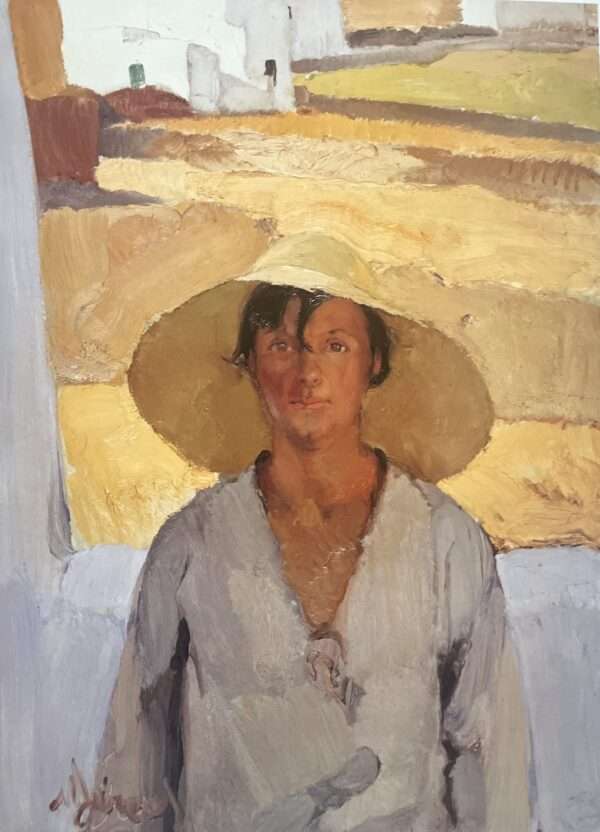 Rare, 1990s, Poster, Greece, Nikolaos Lytras, The Straw Hat, Greek Expressionism, National Gallery, Alexandros Soutzos Museum - Image 2