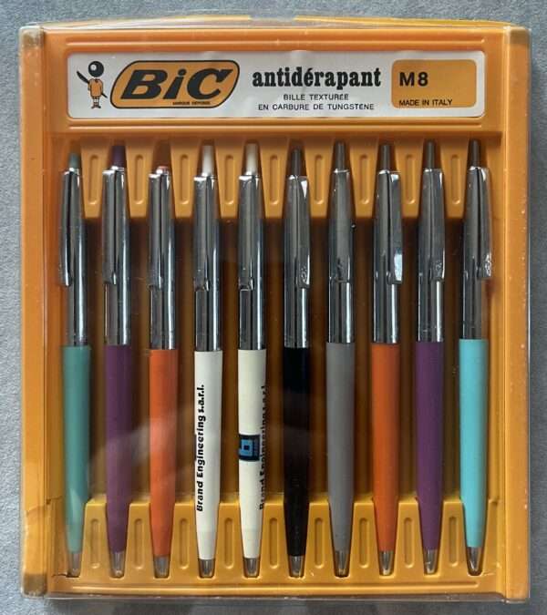 Vintage, BIC, Antiderapant M8 Original Ballpoint Box, Set of 10 Pens, France 70s - Image 4