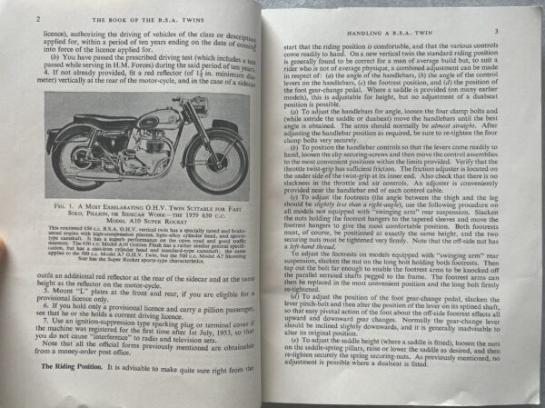 1960, Pitman's The Book of the B.S.A. Twins, W. C. Haycraft, Motorcycle Guide for A7 & A10 - Image 6