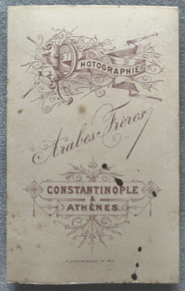 Rare, 1875, Original CDV Photo, Arabes-Freres, Ottoman, Constantinople, Gentleman - Image 2