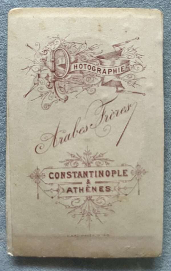 Rare, 1875, Original CDV Photo, Arabes-Freres, Ottoman, Constantinople, Gentleman - Image 2