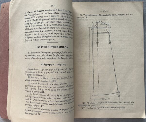 Rare, 1916, Greek Schoolbook, M. Moira, Systimatiki Didaskalia Koptikis, Systematic Instruction in Cutting and Tailoring, Greece - Image 6