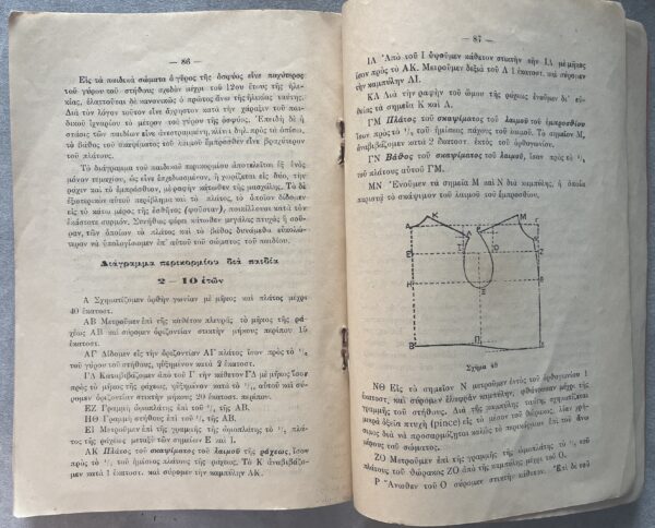 Rare, 1916, Greek Schoolbook, M. Moira, Systimatiki Didaskalia Koptikis, Systematic Instruction in Cutting and Tailoring, Greece - Image 11