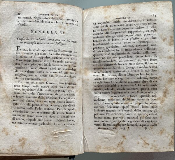 Rare, 1816, Giovanni Bocccaccio, Il Decameron, Milan, G. Silvestri, Volume 1&2 - Image 9